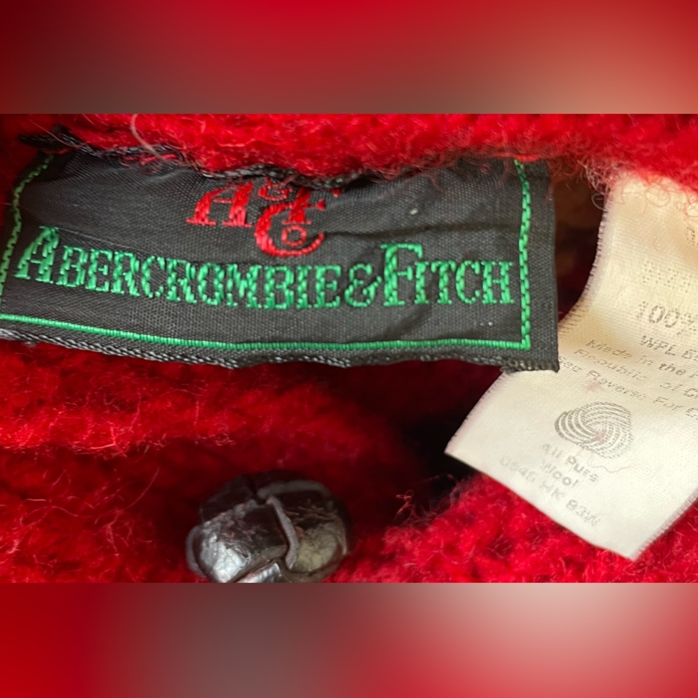 Abercrombie and Fitch Pullover Warm‎ Wool Sweater Size L/M Cabin Ski Cozy - Picture 4 of 11